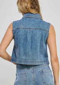 Vintage Rockies Style Jean Vest