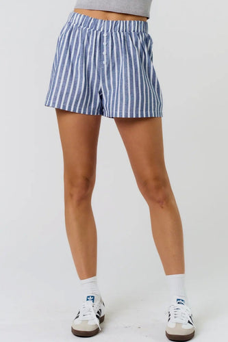 Chambray Striped Shorts