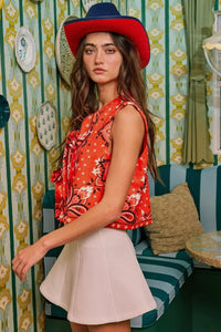 Handkerchief Front Tie Vest