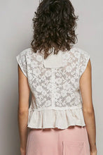 Load image into Gallery viewer, Person wearing a white lace top with a plain background