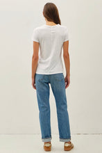 Load image into Gallery viewer, Person wearing a white t-shirt and blue jeans on a plain background