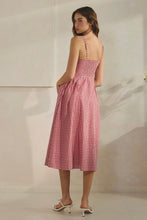 Load image into Gallery viewer, Woman wearing a red and white checkered dress against a plain background