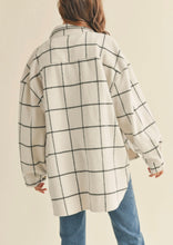 Load image into Gallery viewer, Windowpane Plaid Shacket