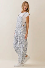 Load image into Gallery viewer, Floral Barrel Overalls