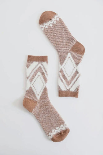 Faux Mohair Pattern Socks