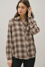 Load image into Gallery viewer, Woman wearing a plaid shirt against a plain background