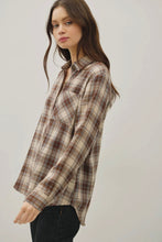 Load image into Gallery viewer, Woman wearing a plaid shirt against a plain background