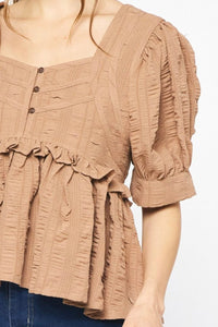 Ruffled Babydoll Top