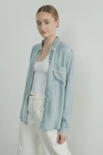 Load image into Gallery viewer, Embroidered Edge Denim Shirt