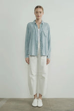 Load image into Gallery viewer, Embroidered Edge Denim Shirt