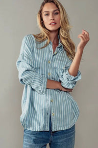 Striped Chambray Shirt