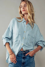 Load image into Gallery viewer, Striped Chambray Shirt