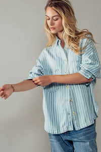 Striped Chambray Shirt