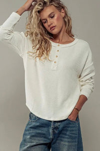 Textured Knit Henley