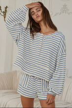 Load image into Gallery viewer, Textured Striped Henley