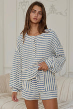 Load image into Gallery viewer, Textured Striped Henley