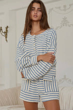 Load image into Gallery viewer, Textured Striped Henley