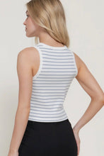 Load image into Gallery viewer, Woman wearing a striped tank top against a plain background