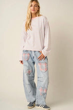 Load image into Gallery viewer, Quilted Heart Barrel Jeans