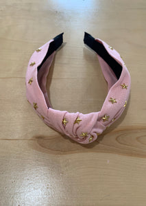 Linen Gold Star Headband