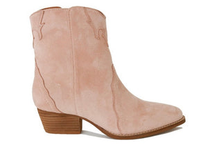 Suede Western Booties